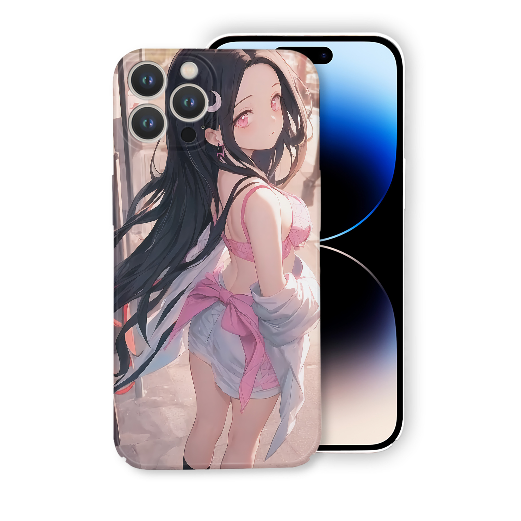 （画像用） 鬼滅の刃（きめつのやいば）竈門 禰󠄀豆子／かまど ねずこ Kamado Nezuko 【iPhone 14シリーズ対応】ハードケース